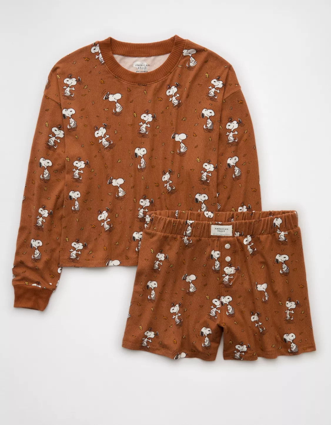 AE Luxe Plush Snoopy Halloween PJ Set | American Eagle Outfitters (US & CA)