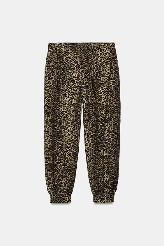 ANIMAL PRINT SATIN PANTS | Zara US