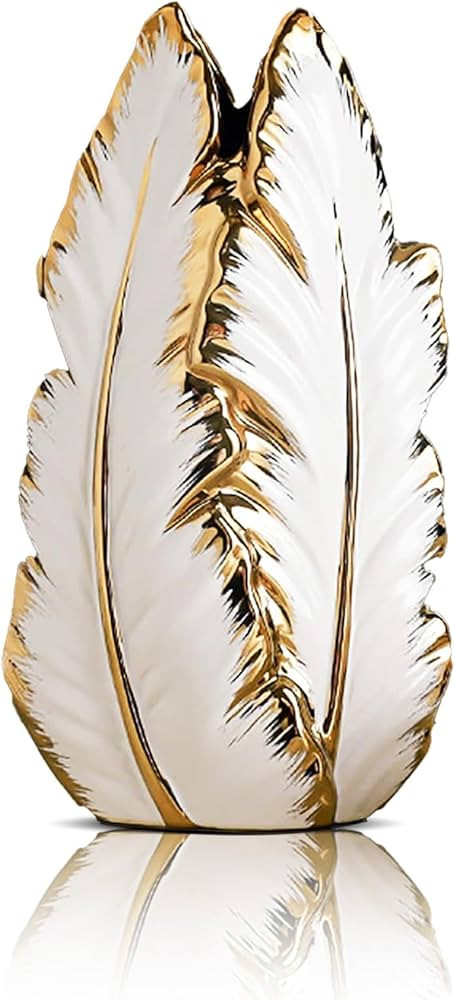 Nordic Light Luxury Gold Painted Ceramic high-end vases-Elegant Home Decor-Flower Vase/Contempora... | Amazon (US)