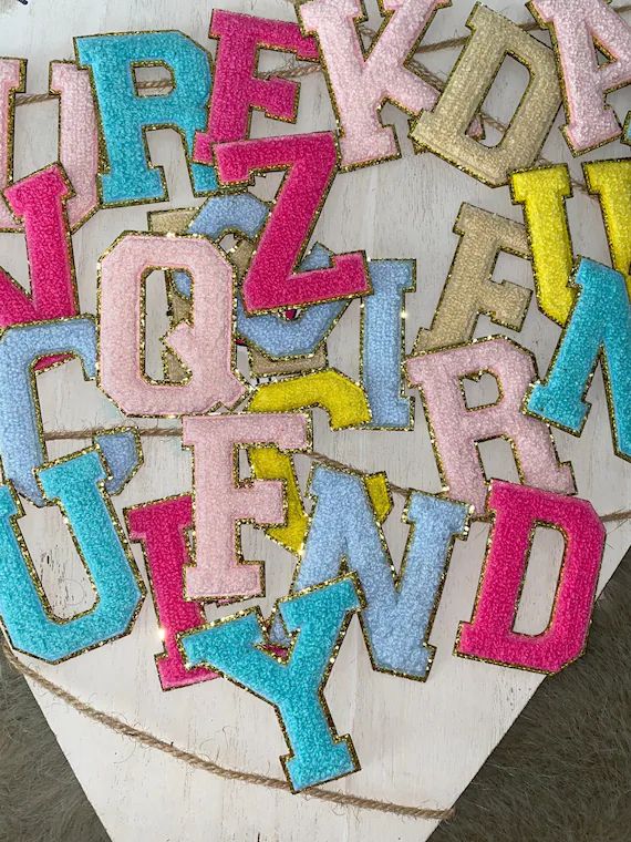 Iron on Chenille letter patches Iron on varsity letter | Etsy | Etsy (US)