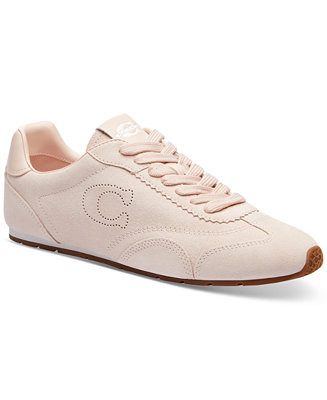 COACH Lace-Up Flat Suede Casual Sneakers - Macy's | Macy's