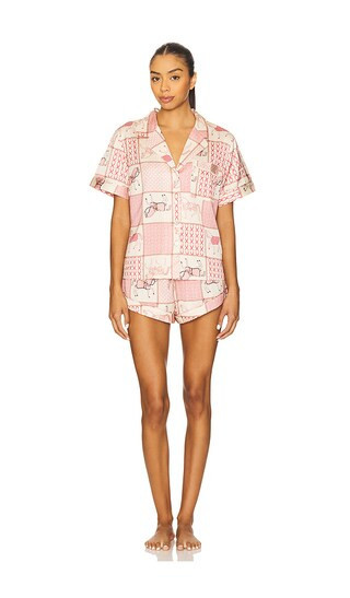 homebodii Equestrian Short Set in Rose. - size M | Revolve Clothing (Global)