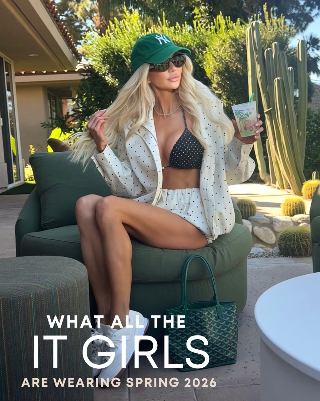 Spring 2026’s must-haves: Miu Miu tennis-inspired sneakers, satin & lace,  jelly sandals, bomber & track jackets.

These it-girl picks blend sporty edge with romantic lace and effortless layers—grab them now before they’re gone.  

Wearing @ASTR the Label  polka dot set in size XS.

LTK all eight faves below! 🌴✨ #Spring2026 #MiuMiu #JellyShoes #ItGirlStyle #MustHaves