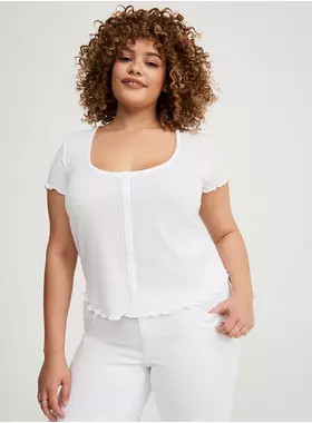 Button-Up Crop Tee | Torrid (US & Canada)