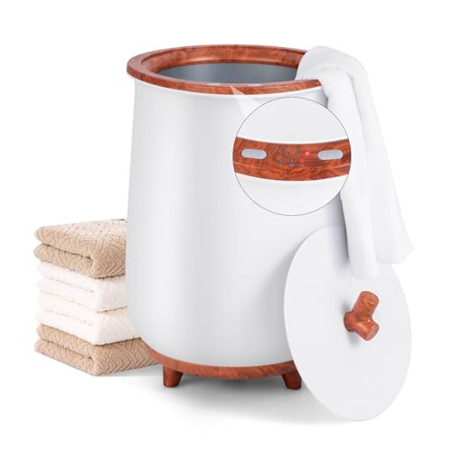 Tangkula Towel Warmer Bucket, 23L Large Luxury Bucket-Style Towel Warmer w/Fragrant Disc Holder, ETL Certified Bath Heater w/3-Level Heating, 20/40/60/90 Min Timer & Auto Shut Off | Amazon (US)