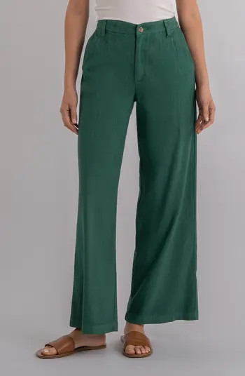 Meg High Waist Linen Blend Wide Leg Pants | Nordstrom