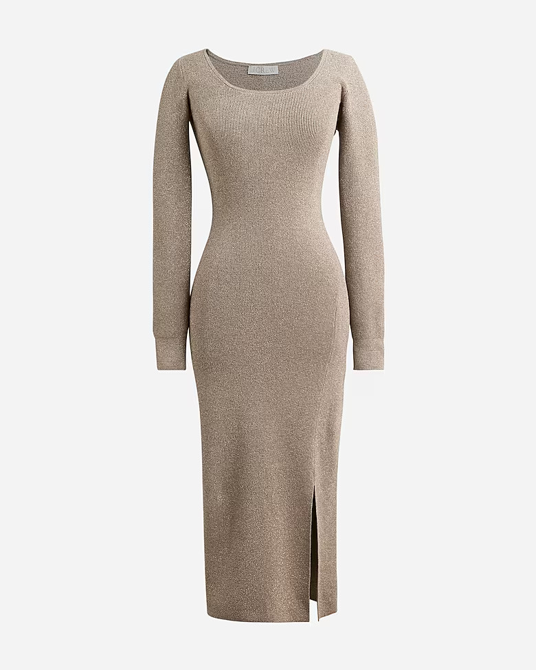 Side-slit metallic sweater-dress | J. Crew US