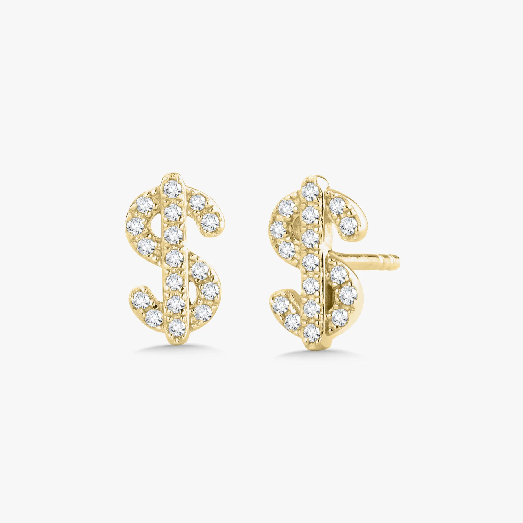 Benjamin Dollar Sign Cash Stud Earrings | RW Fine Jewelry