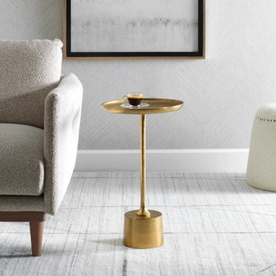 Exalted Living Antique Accent Table, Gold | Ashley Homestore