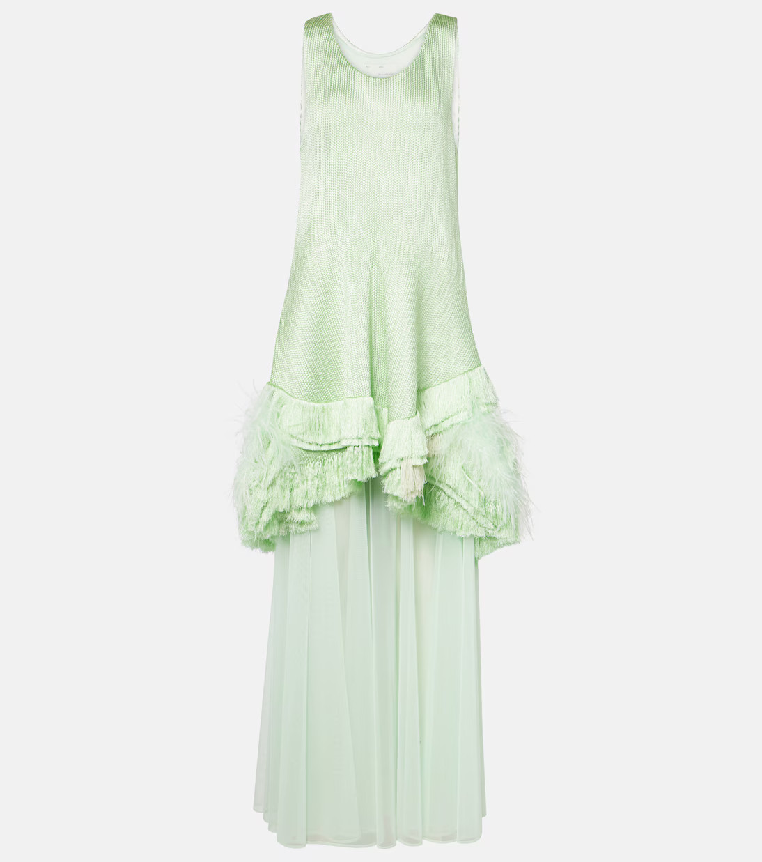 Feather-trimmed gown | Mytheresa (UK)