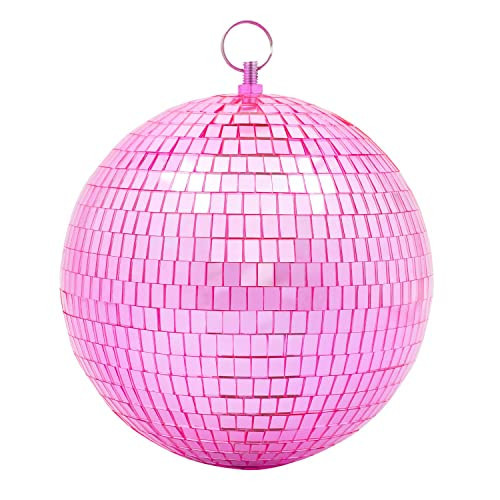 Mirror Disco Ball Decor with Hanging Ring 8" Large Pink Disco Ball Ornament for Disco Party Decorations,70s Theme Party, DJ, Wedding, Birthday,Christmas | Amazon (US)