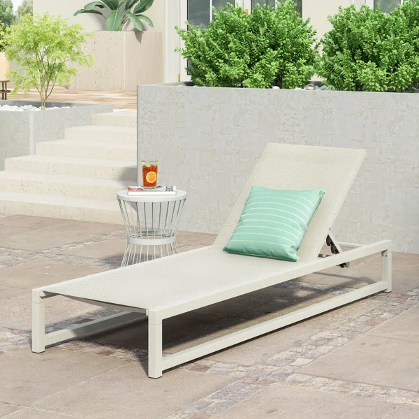 Alliyiah Outdoor Metal Chaise Lounge | Wayfair North America