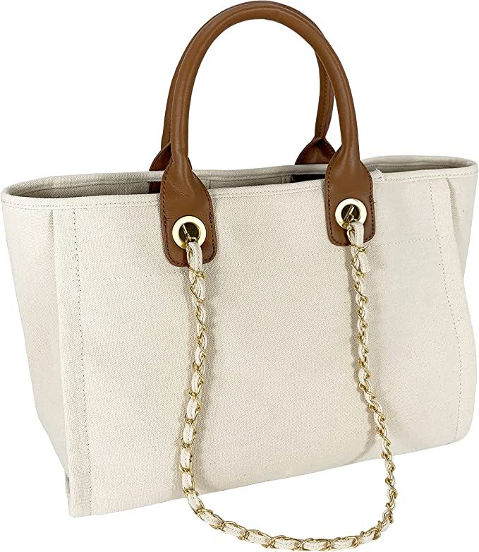 Amazon.com: Hidora Women Canvas Handbag Purses Large Capacity Shoulder Bag For Ladies Daily Tote Bag | Amazon (US)