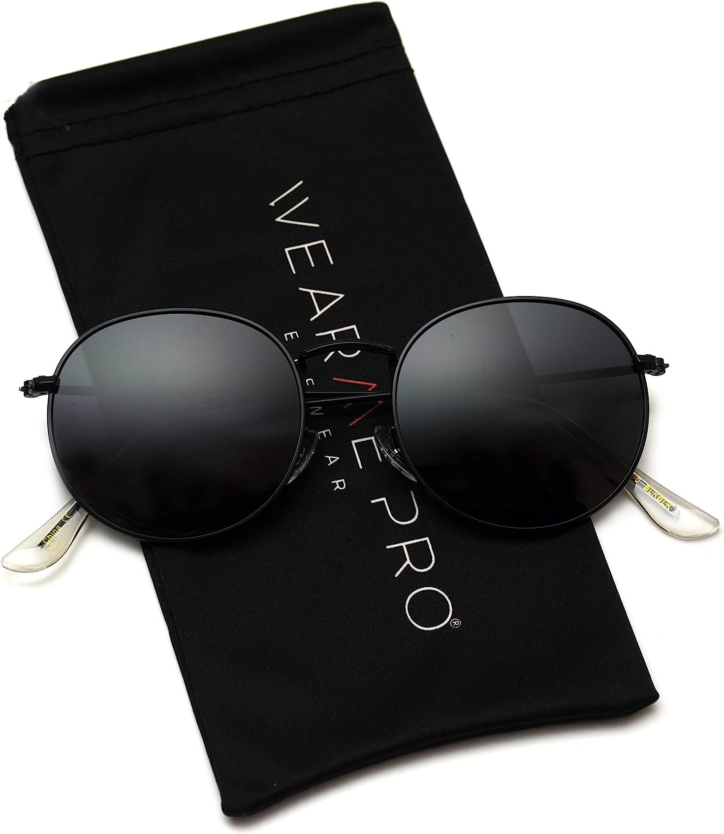 WearMe Pro - Reflective Lens Round Trendy Sunglasses | Amazon (US)