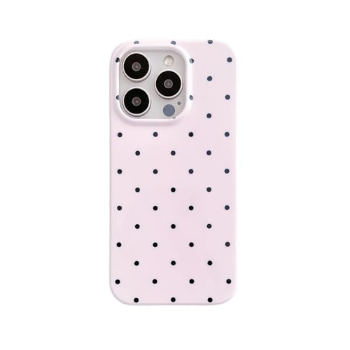 Pink Polka Dot Cute Phone Case Compatible with iPhone 17 6.3" Retro Chic Trendy Minimalist Stylish Pattern Slim Soft Glossy Protective Girls Women Cover | Amazon (US)
