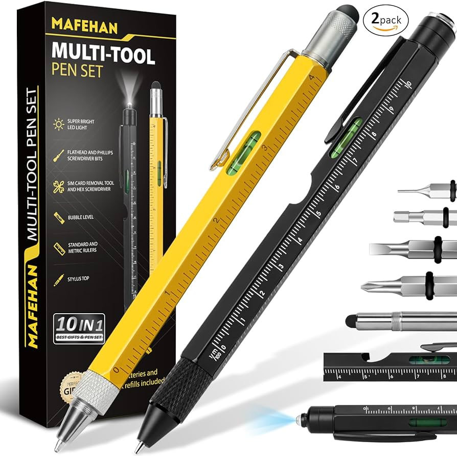 Christmas Gifts for Men, MAFEHAN 10 in 1 Multi Tool Pen Set Gifts for Dad Men Grandpa, Stocking S... | Amazon (US)