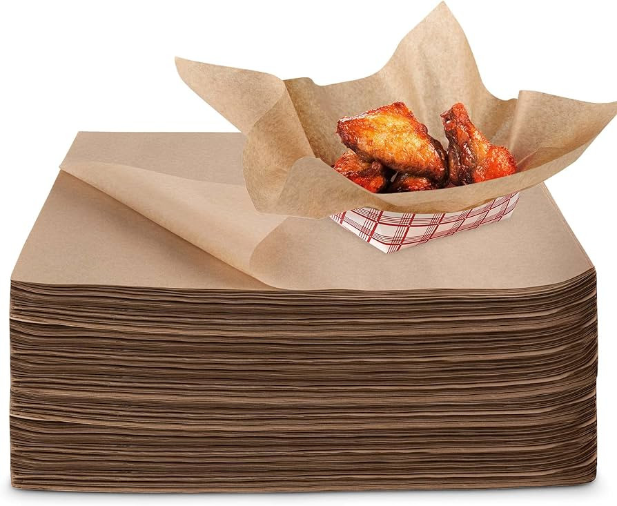 12” Deli Squares (250 Pack) - Natural Kraft Deli Papers - Greaseproof Liners for Food Boats - P... | Amazon (US)