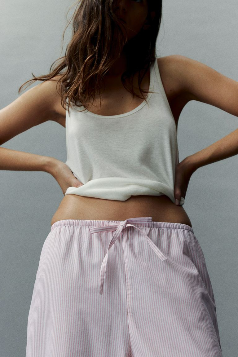 Pyjama bottoms - Pink/Striped - Ladies | H&M GB | H&M (UK, MY, IN, SG, PH, TW, HK)