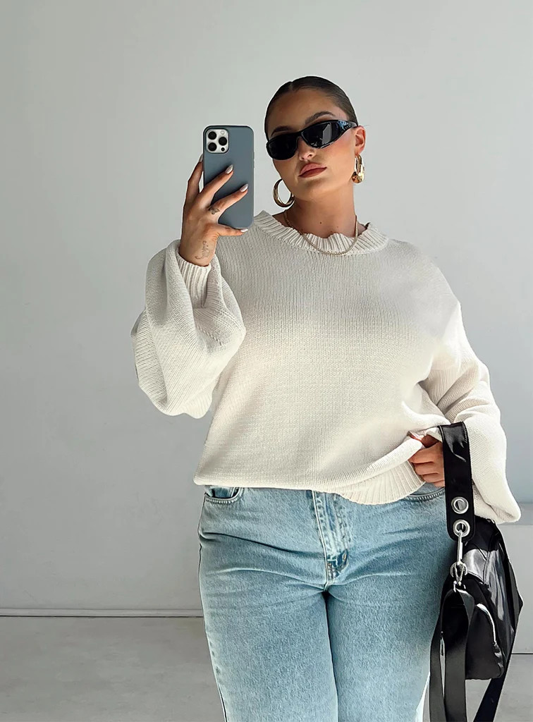 Harmony Sweater Beige Curve | Princess Polly US