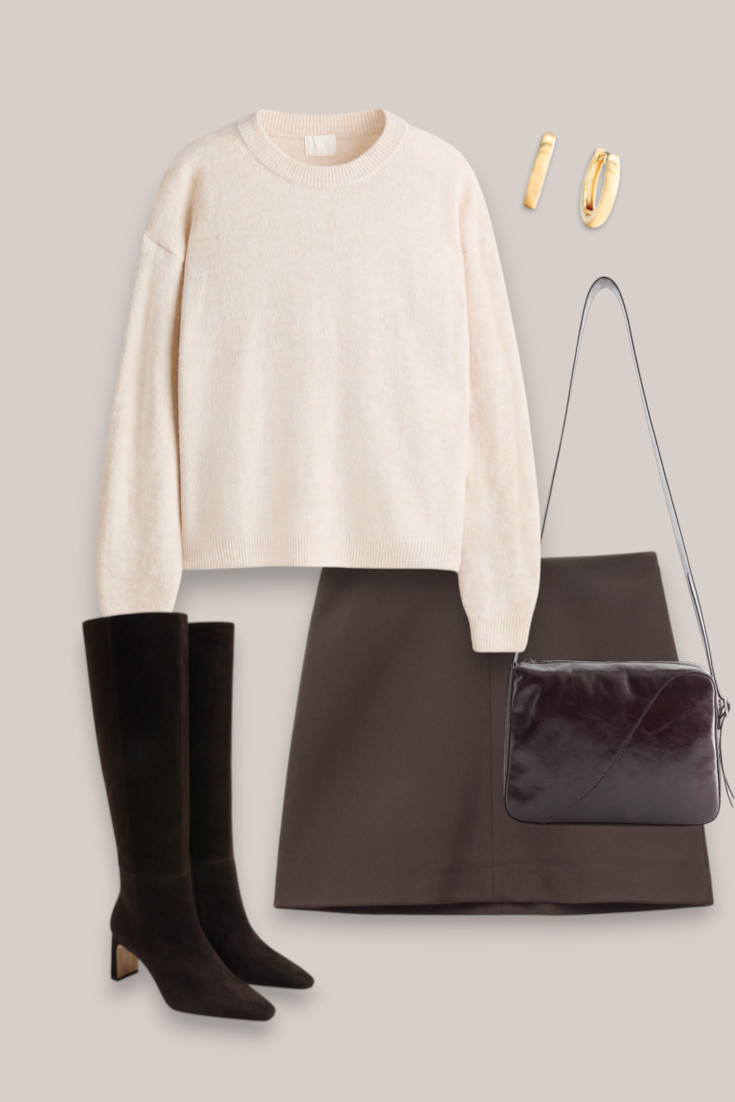 Cream knit + brown mini + tall brown boots
Cream and chocolate brown is one of my favorite combinations for fall 🤎 This mini skirt and knee-high boot outfit feels classic, feminine and really easy to recreate.

#LTKautumn #LTKdatenight #LTKstyletip
