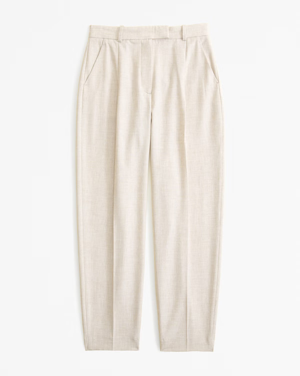 Women's Ankle Grazing Tapered Tailored Pant | Women's Bottoms | Abercrombie.com | Abercrombie & Fitch (US)