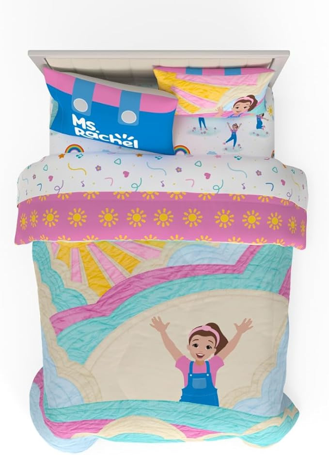 Franco Ms. Rachel Educational Adventures Kids Bedding Super Soft Microfiber Comforter and Sheet S... | Amazon (US)
