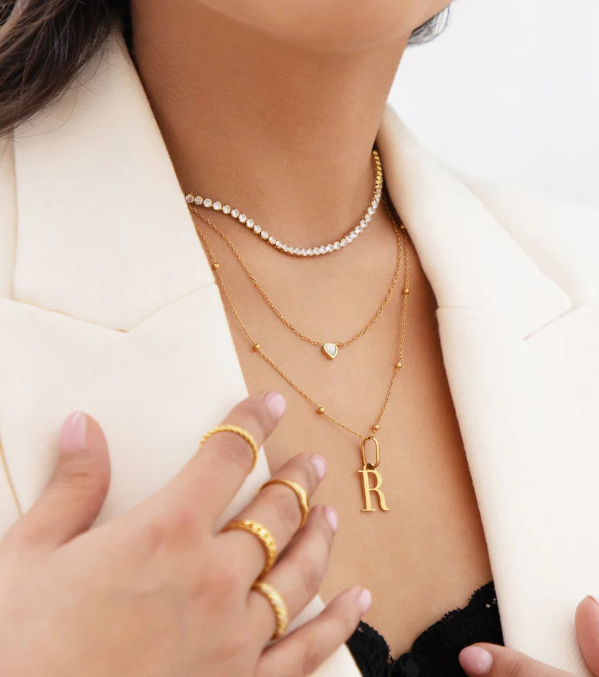 Initial Necklace (Gold) | Abbott Lyon