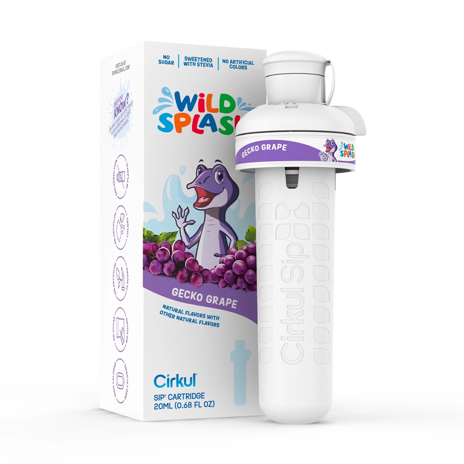Cirkul Wild Splash Gecko Grape Flavor Cartridge, Drink Mix, 1-Pack | Walmart (US)