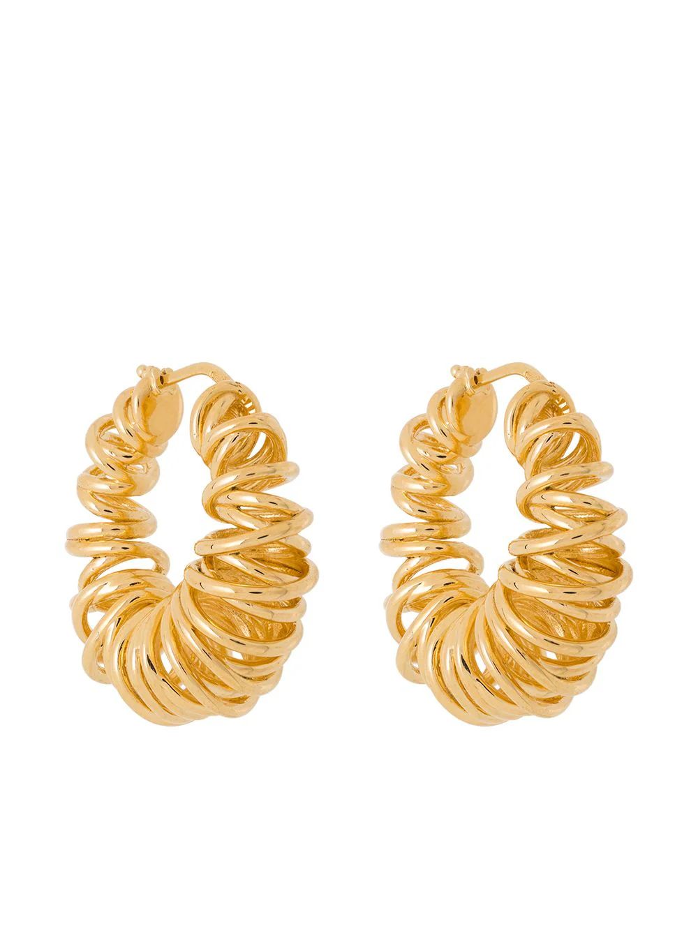 spiral gold-plated hoop earrings | Farfetch (UK)