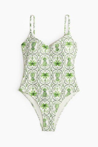 H & M - Padded-Cup Swimsuit - Green | H&M (US + CA)