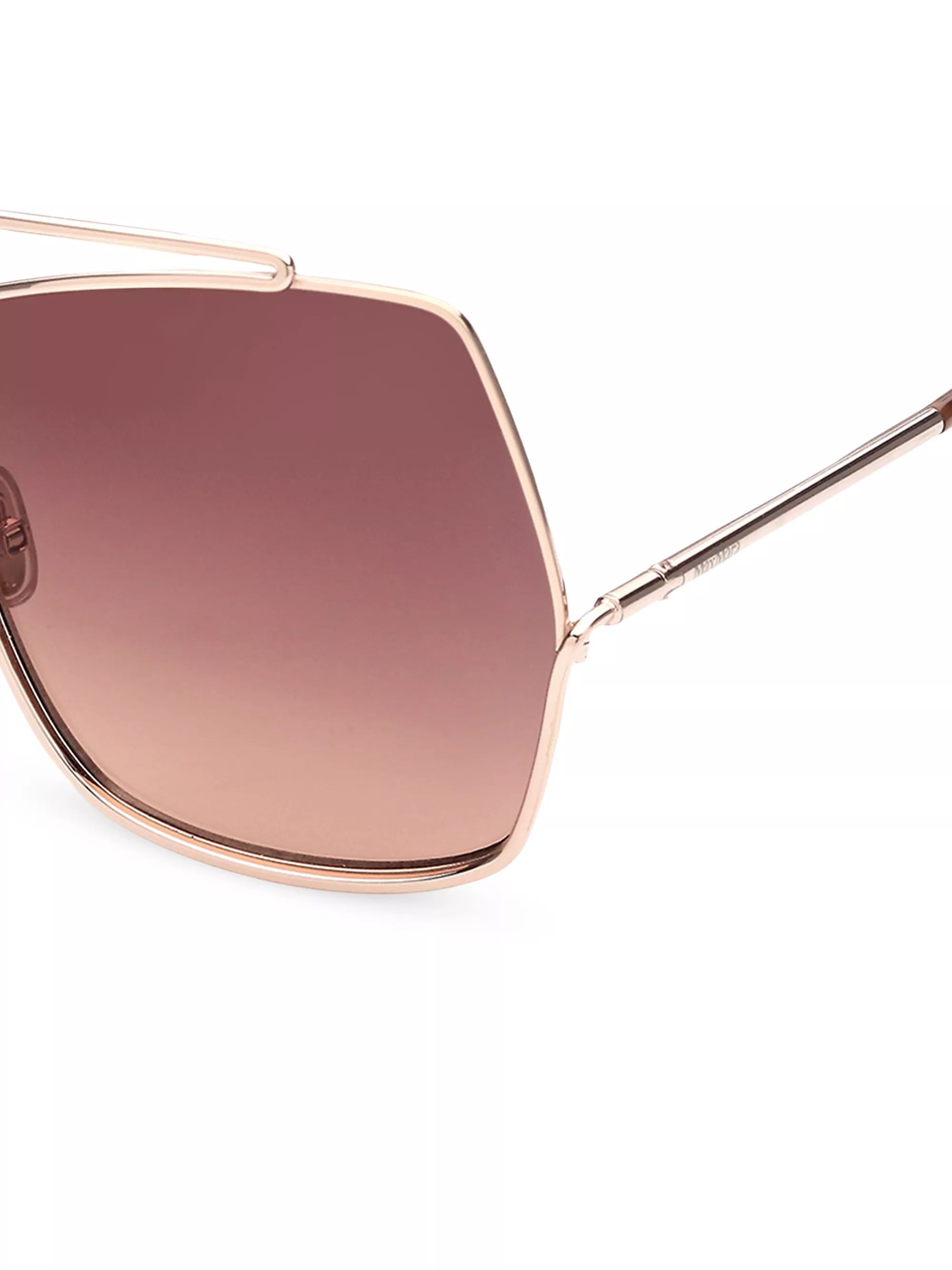 64MM Geometric Sunglasses | Saks Fifth Avenue