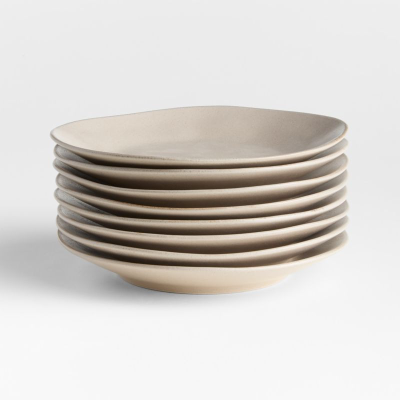 Marin Sand Stoneware Salad Plates, Set of 8 + Reviews | Crate & Barrel | Crate & Barrel