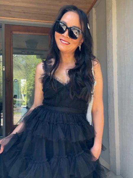 Love this black ruffled dress for formal events and parties! Mine is already sold out but I'm linking alternatives from Dillards and Nordstrom

#fancydress #outfitidea #partylook #littleblackdress #petitefashion

#LTKstyletip #LTKFind