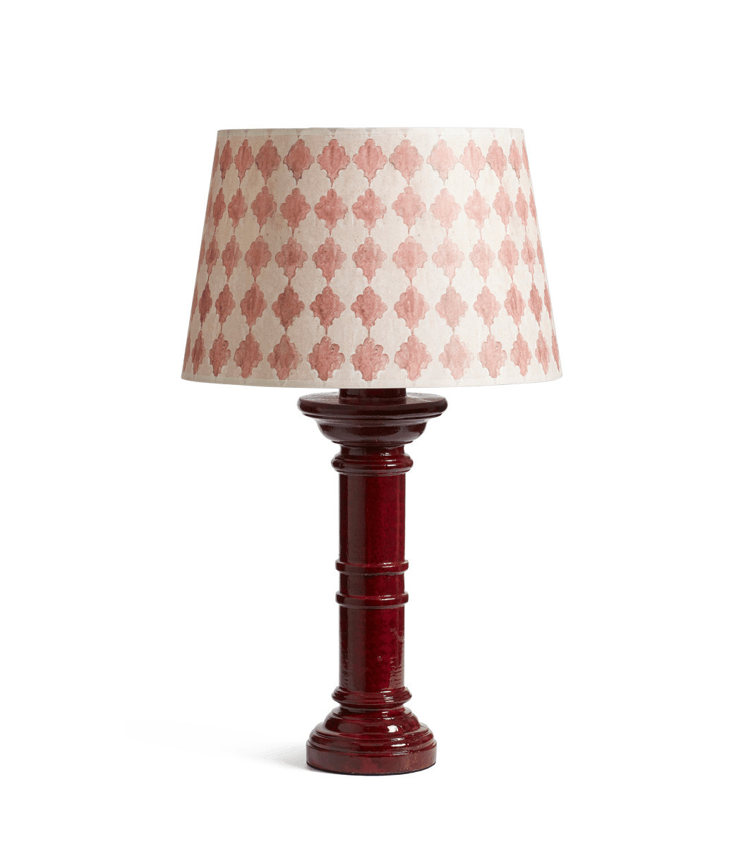 OKA X Cabana Pilastro Table Lamp - Burgundy | OKA UK