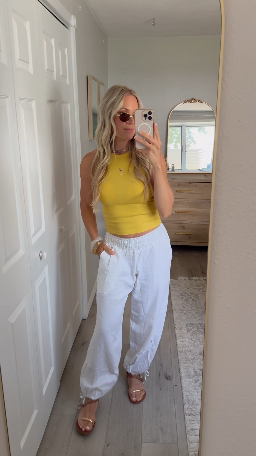 The yellow is a fun option in the $5 target tank top too! 💛 wearing size small in all pieces 

#LTKStyleTip #LTKFindsUnder50 #LTKSummerEdit