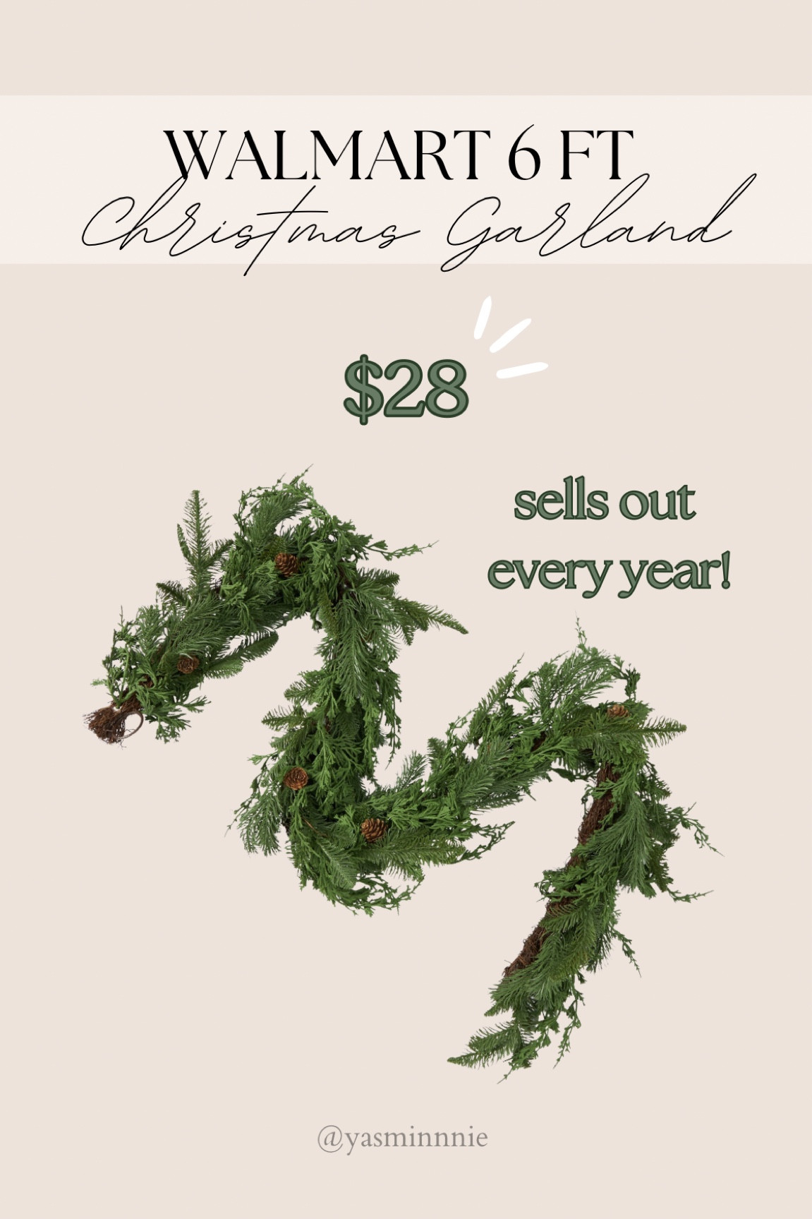 Beautiful faux garland from Walmart! It’s 6 ft and based on reviews more full than the one from Kirklands. It has few sparse areas but so beautiful! 

Walmart, greenery, garland, christmas, decor, decorations, inspo, trending

#LTKhome #LTKHoliday #LTKSeasonal