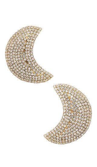 Crescent Moon Earrings in Gold | Revolve Clothing (Global)