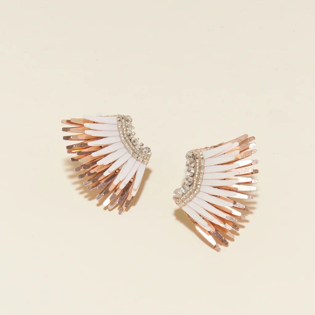 Mini Madeline Earrings Ivory Rosegold | Mignonne Gavigan