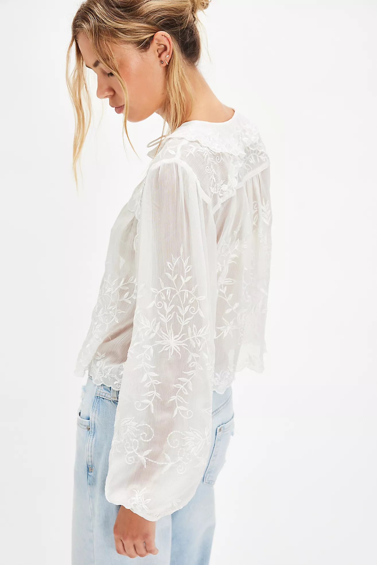 Dreamer Girl Embroidered Blouse | Free People (Global - UK&FR Excluded)