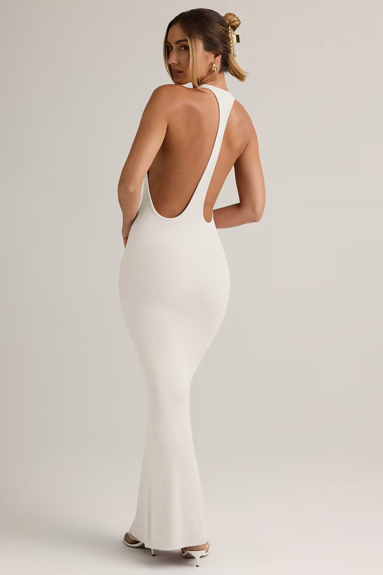 Modal Racerback Maxi Dress in White | Oh Polly