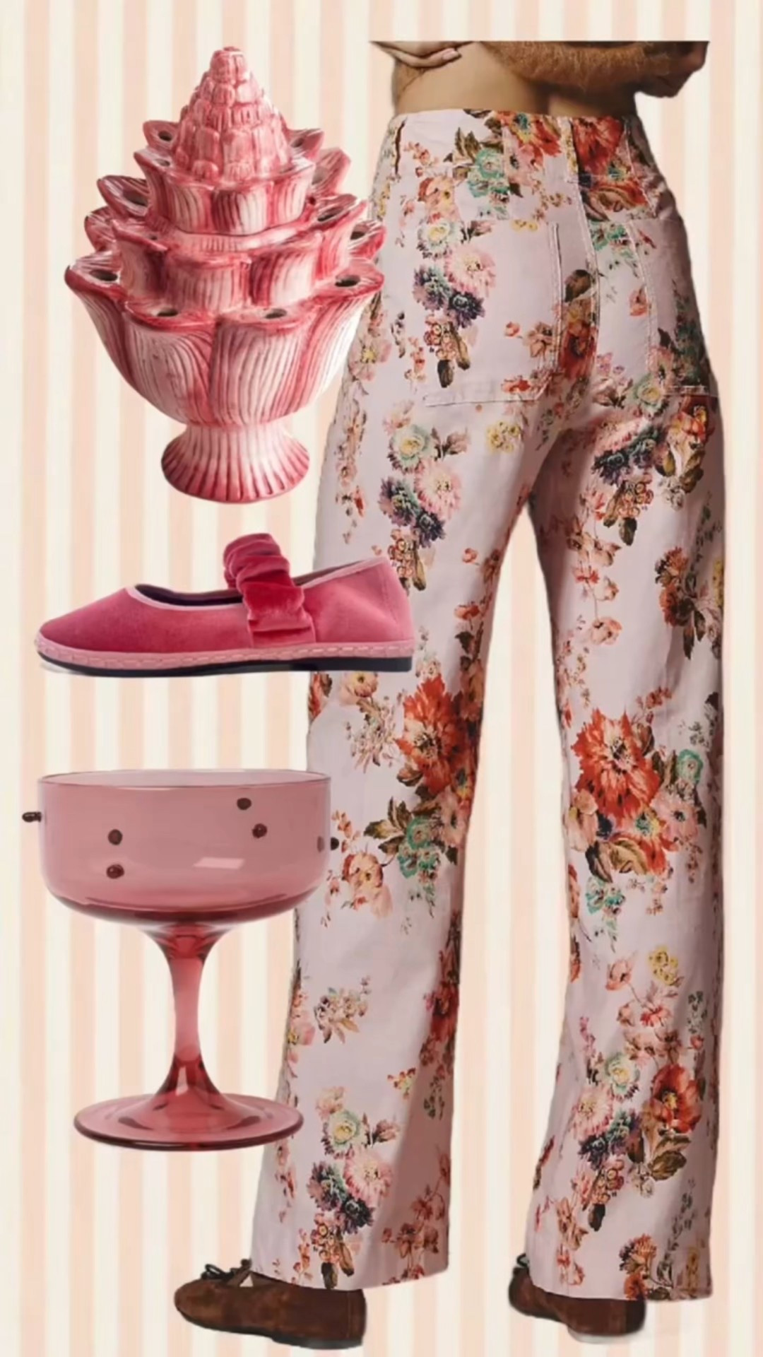 Floral wide-leg pants that feel vintage in the best way, styled with rich brown shoes and soft pink accents for a look that’s equal parts romantic and relaxed.

#LTKValentine #LTKootd