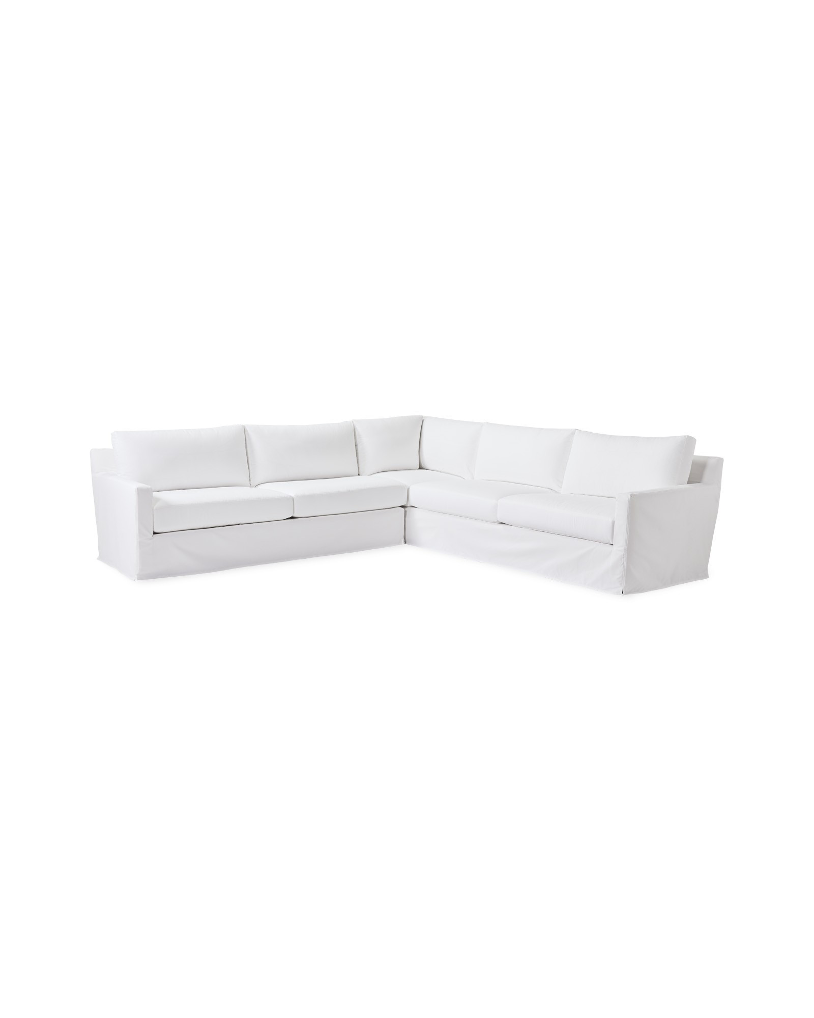 Summit Slipcovered L-Sectional - Left-Facing | Serena and Lily