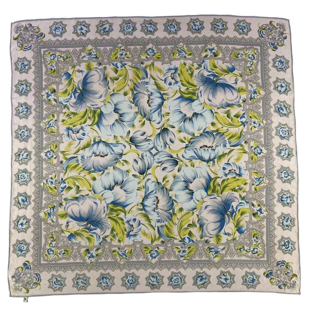 Vintage Silk Scarf, Classic Floral Scarf, Square Scarf, Women Accessories Carre Scarf, Neckerchie... | Etsy (US)