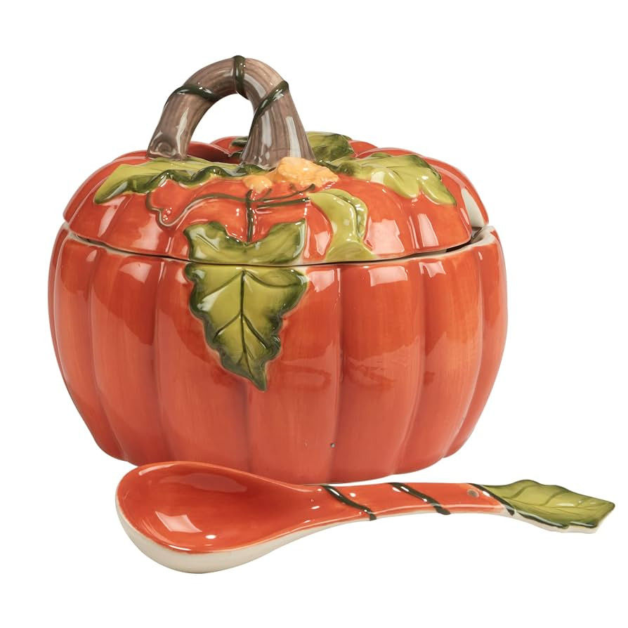 Certified International Harvest Morning Pumpkin Tureen with Ladle, 112 oz. | Amazon (US)