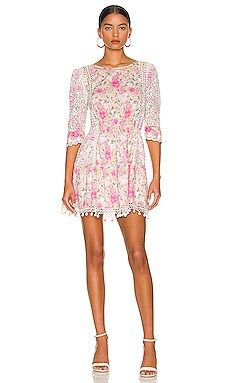 LoveShackFancy Novalie Dress in Magenta Flower Fields from Revolve.com | Revolve Clothing (Global)