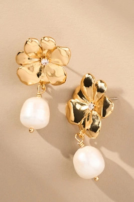 Frasier Sterling Geneva Flower Drop Earrings | Anthropologie (US)