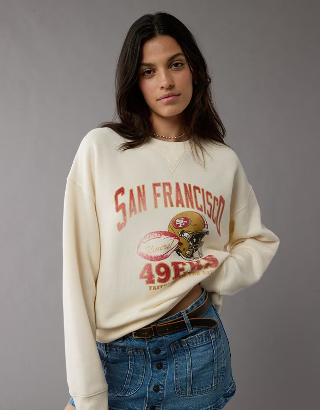 NFL San Francisco 49ers Crew Neck Sweatshirt | American Eagle Outfitters (US & CA)