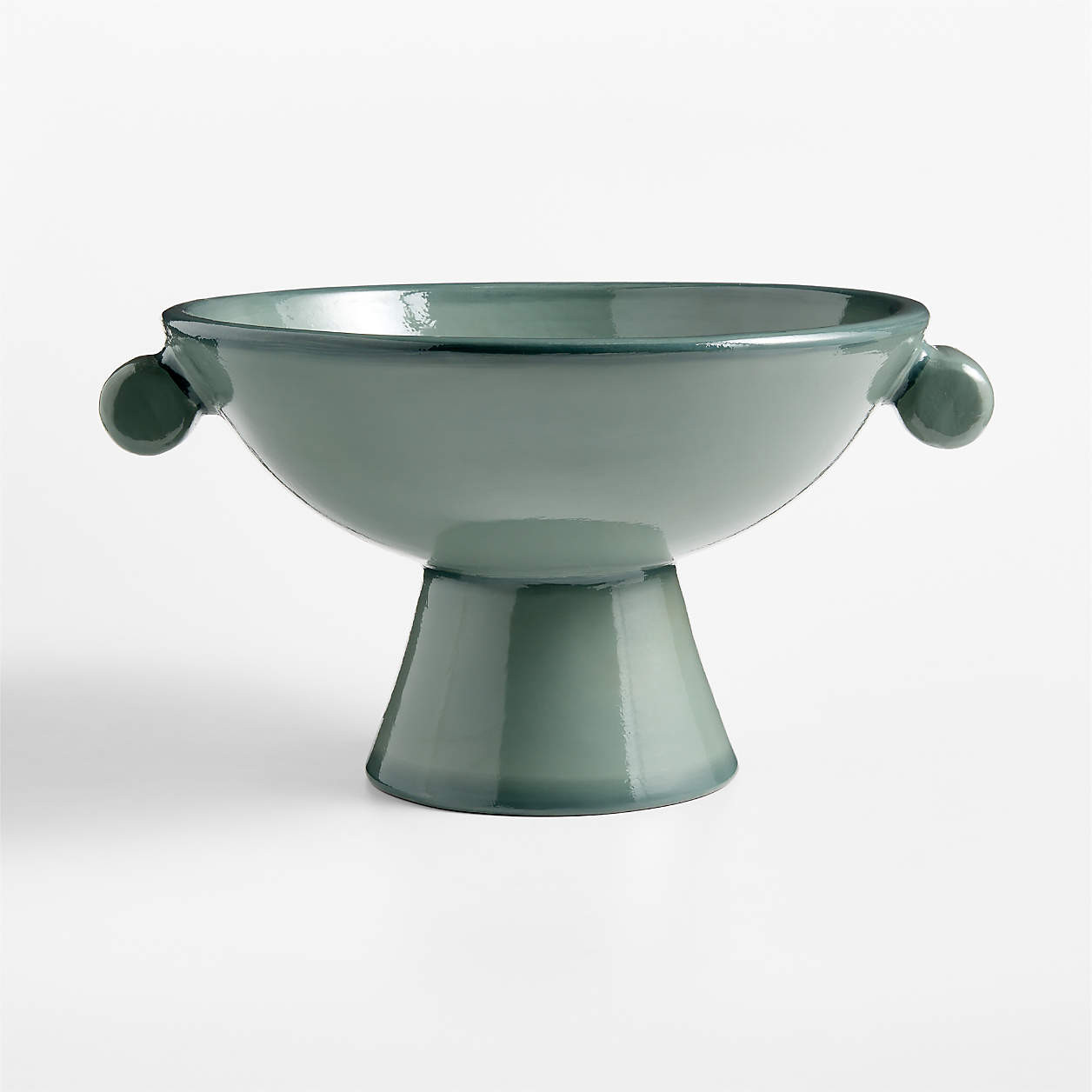 Baron Blue Terracotta Footed Decorative Bowl + Reviews | Crate & Barrel | Crate & Barrel