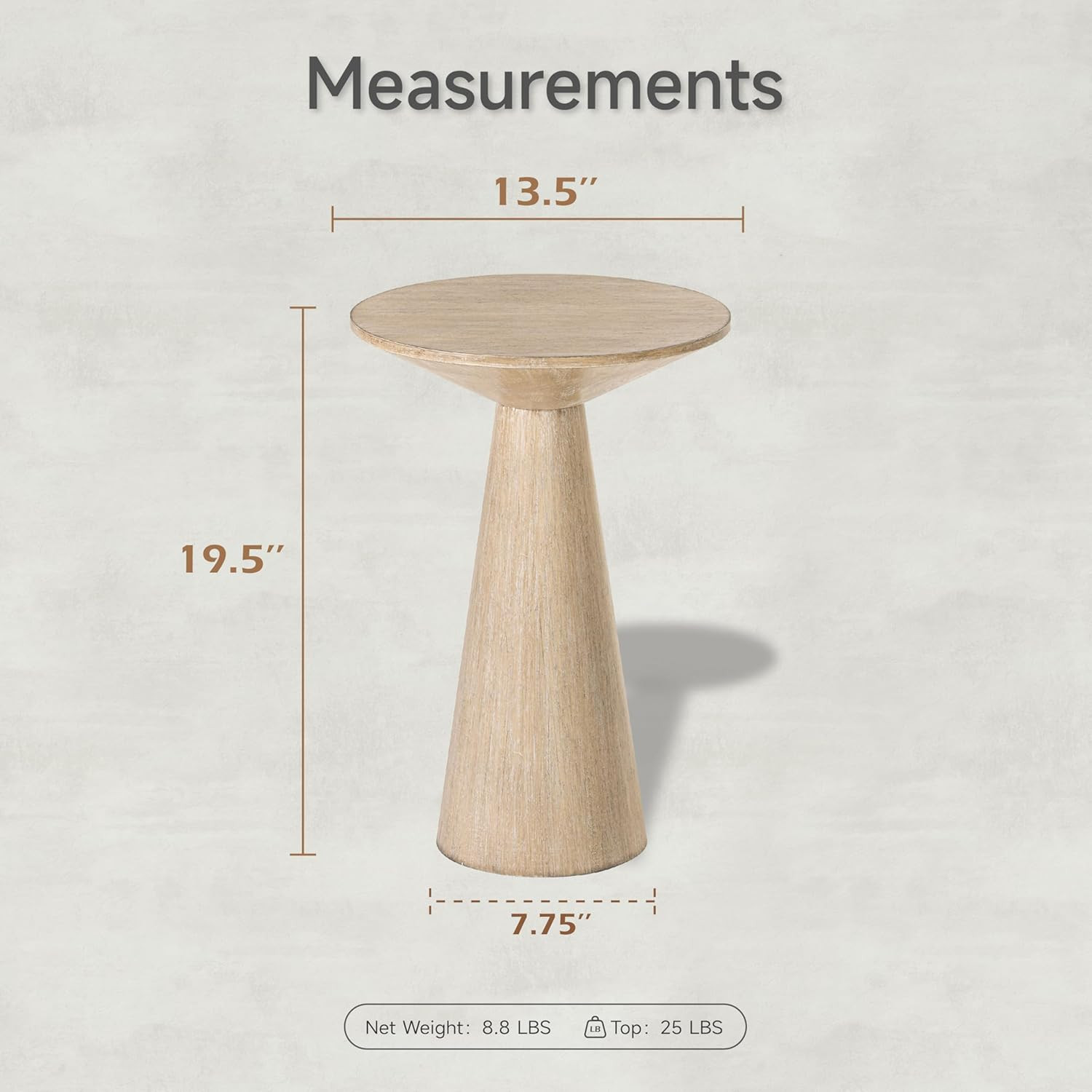 COZAYH Small Pedestal End Table Round Farmhouse Martini Table Wood Plant Stand Rustic Drink Table... | Amazon (US)