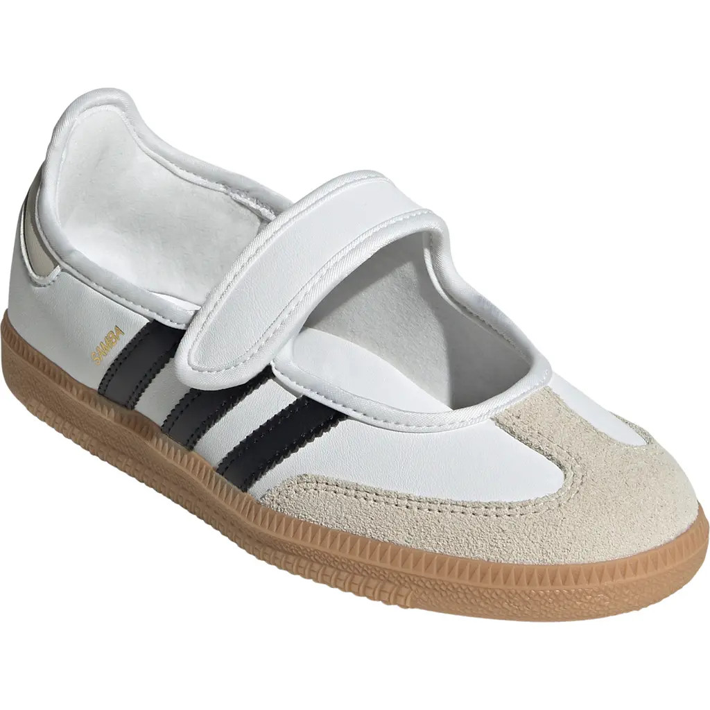 adidas Kids' Samba Jane Sneaker in Ftwwht/alu at Nordstrom, Size 7 M | Nordstrom